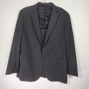 Brooks Brothers Fitzgerald Men's 46R Brooks Cool Grey Striped Jacket Sport Coat